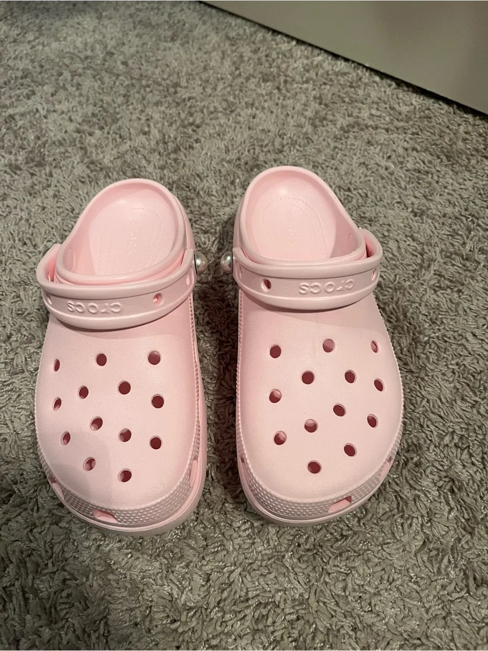 CROCS Classic Clog Platform “Pink Milk” with Pearl strap